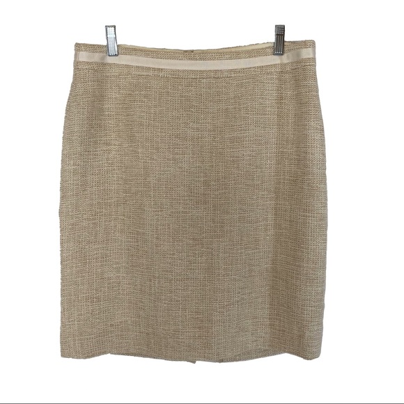 Boden Dresses & Skirts - BODEN Cream & Gold Skirt Metallic Sz L
